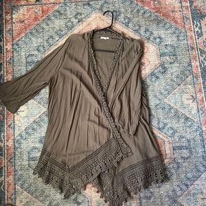 Maurices dark green cardigan